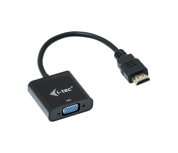 i-tec Adapter kablowy HDMI - VGA Cable FULL HD 60 Hz Audio 15 cm - 518334 - zdjęcie 2